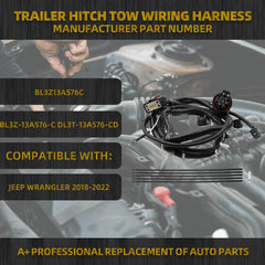 Trailer Hitch Tow Wiring Harness Compatible with Ford F-150 2009-2014 Trucks w/Reverse Park Aid Proximity Sensor OE# BL3Z13A576C BL3Z-13A576-C DL3T-13A576-CD