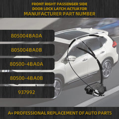 Front Right Passenger Side Door Lock Latch Actuator Compatible with Nissan Rogue 2015-2020 Replace# 805004BA0A
