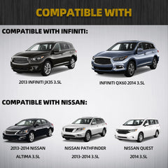 Oxygen Sensor 4PCS Compatible with 2013 2014 Nissan Altima Pathfinder Quest Infiniti JX35 QX60 3.5L v6 Upstream & Downstream O2 Sensors Replace#234-9135, 234-4595, 234-4599