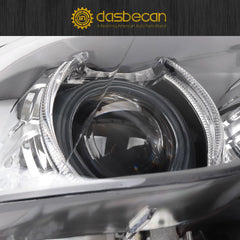 HID/Xenon W/O AFS Headlight Compatible With 2011-2013 BMW 5 Series 528i 535i 550i Right Passenger Side Housing Chrome Clear Headlight Assembly Replaces# 63117203243