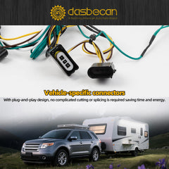 56329 Trailer Wiring Harness Compatible with Ford Escape Edge Freestar Mercury Mariner Mazda Tribute Lincoln MKX 4-Pin Connector Towing Wiring Kit