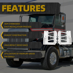 13-04286 Hinge Hood Upper Pivot Bracket Kit Compatible with Peterbilt 357 377 378 379 Accessories, Replace#1304286L 1304286R