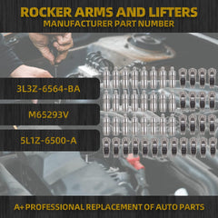 24pcs 4.6L 5.4L 3V Rocker Arms and Lifters kit Compatible with Ford F150 F250 F350 Explorer Sport Trac Lincoln Navigator Expedition Replace M65293V 3l3Z-6564-A 5l1Z-6500-A 3L3Z-6564-A