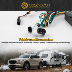 56487 Trailer Wiring Harness Compatible with 2022-2025 Mazda CX-5 CX5 2023-2025 CX-50 CX50 4-Pin Connector Towing Wiring Kit