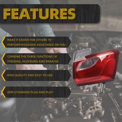 Right Passenger Side Outer Taillight Assembly Compatible with 2018 2019 2020 Chevy Equinox Replaces 84769836 Rear Brake Lamp Halogen Type