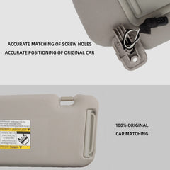 Right Passenger Side Sun Visor Compatible with Mazda CX-9 2010-2015 Replaces# TDY1-69-320 Gray with Mirror and Vanity Light