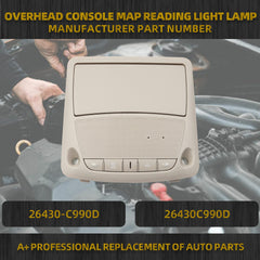 Interior Overhead Console Map Reading Light Lamp Without Sunroof Compatible with Nissan Altima 2013-2018 Teana 2013-2018 Sentra 2013-2015 Replace 26430C990D