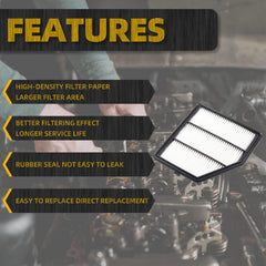 CA12551 Engine Air Filter Compatible with 2019 2020 2021 2022 2023 2024 Nissan Altima 2.5L Replace# 165466CA0A