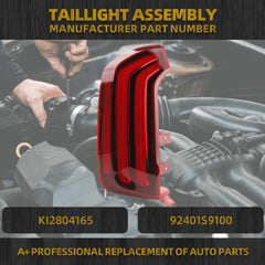 Left Driver Side Full LED Tail light Compatible With 2020-2022 Kia Telluride Ex Sx Sport Taillight Assembly Replace# KI2804165 92401S9100