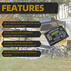 421484 RV Leveling Touchpad RV 5th Wheel and Travel Trailer Leveling System with Auto-Leveling Button Compatible with Ground Control TT and Other Lippert Leveling Systems