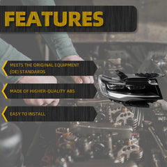 Front LED Headlight Full Headlamp Assembly Compatible with 2021-2024 Cadillac Escalade Right Passenger Side OEM Replace for 84950143 GM2502527