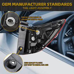 Tail Light Assembly LED Compatible With 2016-2018 Honda Pilot 2022-2024 Honda Passport Rear Lamp Left Driver Side 33550TG7A01