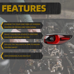 Right Passenger Side Tail Light Compatible with 2022-2024 Mazda CX-5 Taillight (LED Halogen) Rear Lamp Replace KPF151150