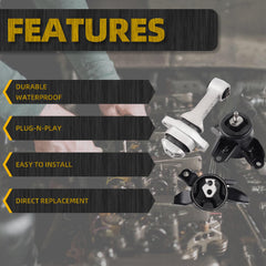 Engine Motor and Transmission Bracket Kit Compatible with 2011-2017 Hyundai Elantra Accent Veloster Kia Forte/Forte Koup Replace# 7062 9797 A71004 7065 9761 A71020 7090 9758 A71029