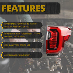 Tail Light Assembly Rear Lamp LED Type Compatible with 2020 2021 2022 2023 GMC Acadia Denali,SL,SLE,SLT Right Passenger Side 84863045 84746544