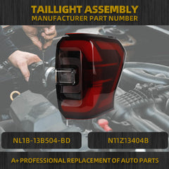Right Led Tail Light Assembly Compatible with 2022-2024 Ford Expedition Limited/Platinum Rear Lamp Taillight Passenger Side Black Trim Replace#NL1B-13B504-BD N11Z13404B