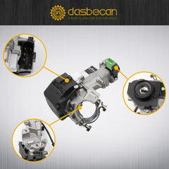 Ignition Switch Lock Cylinder with 2 Keys (with Chip) Compatible with Honda Civic 1.3L 1.7L 2003 2004 2005