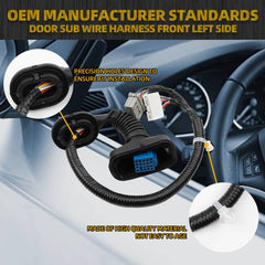 Sub-Wire Door Left Driver Front Side Compatible with 2010-2013 Acura MDX Base 3.7L V6 Models Door Harness Connector Replace #32757STXA01