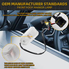 Front Roof Marker Lamp Assembly Roof Running Light Compatible with Ram ProMaster 1500 2500 3500 2014-2023 Replace# 926-109 68232473AA 68232473AB 68232473AC (5 Pack)