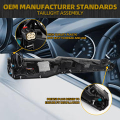 Left Driver Side LED Tail Light Compatible With 2021-2024 Cadillac Escalade ESV Replace 84989487 87866702 Rear Tail Lamp Taillight Replacement