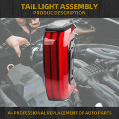 Right Passenger Side Tail Light Assembly Rear Lamp LED Type Non Sequential Compatible with 2022 2023 2024 2025 Toyota Tundra Replace 81550-0C130 (3 Pin)