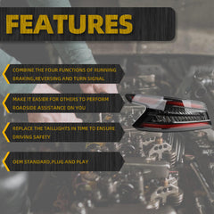 LED Tail Light Compatible with 2019-2023 Nissan Maxima Taillight Rear Lamp Left Driver Side Replace #265559DJ0A