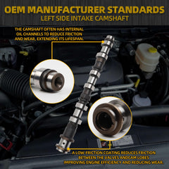 5184379AG Left Side intake Camshaft Compatible with Jeep Dodge Chrysler Ram 2011-2021 3.6L V6 Models Engine Replaces# 05184379AH 5184379AE 5184379AF 5184379AD Engine Camshaft
