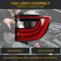 Tail Light Assembly Rear Lamp LED Type Compatible with 2014-2023 Dodge Durango Right Passenger Side 68155948AC 68272126AA