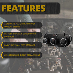 AC Heater Climate Control Module Switch Panel Compatible with 2014-2018 Dodge Ram1500 3500 19-24 1500 Classic Replace# 68186217AD 68236776AB