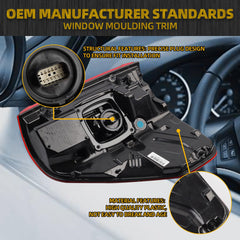 Left Driver Side Tail Light Compatible with 2021 2022 2023 Ford F150 King Ranch | Lariat | Limited | Platinum With Blind spot module install location Rear Taillight LED Type