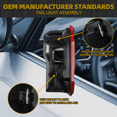 Tail Light Assembly Halogen Compatible With 2023-2025 Ford F250 F350 Super Duty (W/Blind Spot) Taillight Rear Lamp Right Passenger Side Replace PC3Z13404B