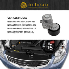 39155 Drive Belt Tensioner +36356 Idler Pulley Compatible with Nissan Maxima Murano 2007-2014 (3.5L V6 Only)