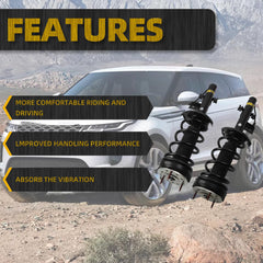 Rear Shock Absorber Struts Assembly w/Magnetic Damping Compatible with 2012-2019 Range Rover Evoque Replace# LR024440 LR044682 LR079421 LR024447