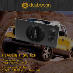 5L3Z-11654-CAB Headlight Switch Compatible with Ford F150 2004 2005 2006 2007 2008 Fog Light Switch