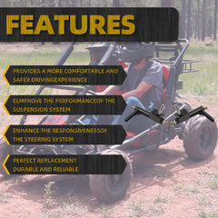 Left and Right Spindle Steering Knuckle Compatible with Coleman CK196-T KT196 Go Kart, 196cc 6.5 Hp Off-road four-wheel vehicle for DIY Install