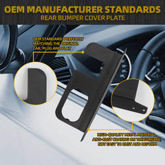 Rear Bumper Cover Plate Compatible with 2022-2025 Ford Maverick Accessories 4/7-Pin Connector Hitch (Not for Lobo)