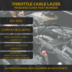 103-4091 Throttle Cable Lazer Compatible with Toro Z Master & Exmark Lazer Z AC CT HP LC XS Lazer Z XS Air/Liquid Cooled