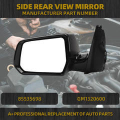 Side Rear View Mirror Compatible with 2018-2019 Chevy/Chevrolet Traverse Power Heated Turn Signal Door Rearview Mirror Driver Left GM1320600 85535698(7pin)