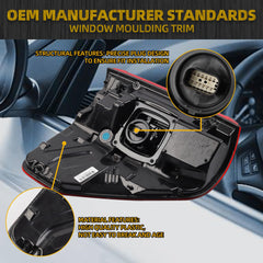 Right Passenger Side Tail Light Compatible with 2021 2022 2023 Ford F150 King Ranch | Lariat | Limited | Platinum With Blind spot module install location Rear Taillight LED Type