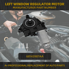 Left Side Window Regulator Motor Compatible with 2011-2023 Dodge Charger 300 Driver Side Power Window Motor 5-Pin Replace#68143987AA