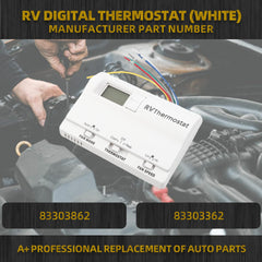 Digital Thermostat White Rv Thermostat Heat/Cool T-Stat Wall,Compatible Coleman 8330-336 337 338 339 368 386 Air Conditioner Thermostat Replace# 83303862 83303362