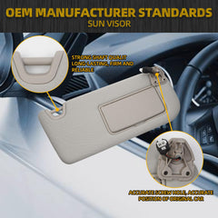 Right Passenger Side Sun Visor Compatible with Nissan Altima 2019-2024 Sunvisor Replacement(Gray)
