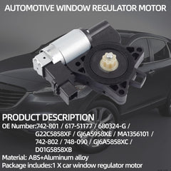 Front & Rear Right Window Lift Motor Compatible with Mazda 3 2004-2009 Mazda 6 2003-2008 Mazda CX7 2007-2012 Mazda CX9 2007-2015 Mazda RX8 2008-2011 G22C5858XF GJ6A5858XC D01G5858XB 742-802