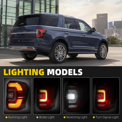 Tail Light Assembly Compatible with 2022 2023 2024 Ford Expedition Limited/Platinum LED Taillight Red Trim Rear Lamp Right Passenger Side Replace NL1Z13404 NL1Z-13404-B