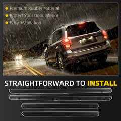 4PCS Inner Door Window Molding Trim Weatherstrip Compatible with Toyota 4Runner Lexus GX460 2010-2020 Replaces# 68171-60090 68172-60080 68173-60060 Front Rear Weather Strip Seal Belt