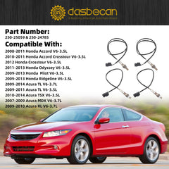 Sensor 4PCS Compatible with Acura MDX RL TL TSX 3.5L 3.7L 2009-2014 Honda Accord Pilot Ridgeline Crosstour Odyssey 2008-2013#25024785 25025059 Upstream & Downstream