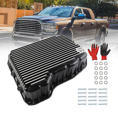 Heavy Duty Transmission Oil Pan Compatible With 2007-2025 Dodge Ram 2500 3500 6.7L 68RFE Transmission Replace# 228052110