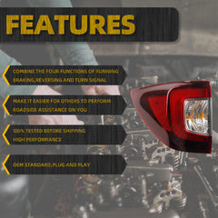 Tail Light Assembly LED Compatible 2020-2022 Honda Pilot 2022-2024 Honda Passport Rear Lamp Left Driver Side 33550-TG7-A21