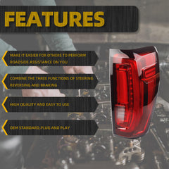 Right Passenger Side Tail Light Assembly Rear Lamp LED Type Compatible with 2019-2023 2024 GMC Sierra 1500/2500 HD/3500 HD Replace 86820474
