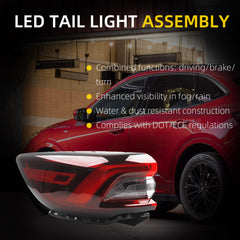 Left Driver Side LED Outer Tail Light Assembly Compatible with Ford Escape 2023 2024 2025 Taillight Rear Lamp Replace PJ6Z-13405-A PJ6Z13405A